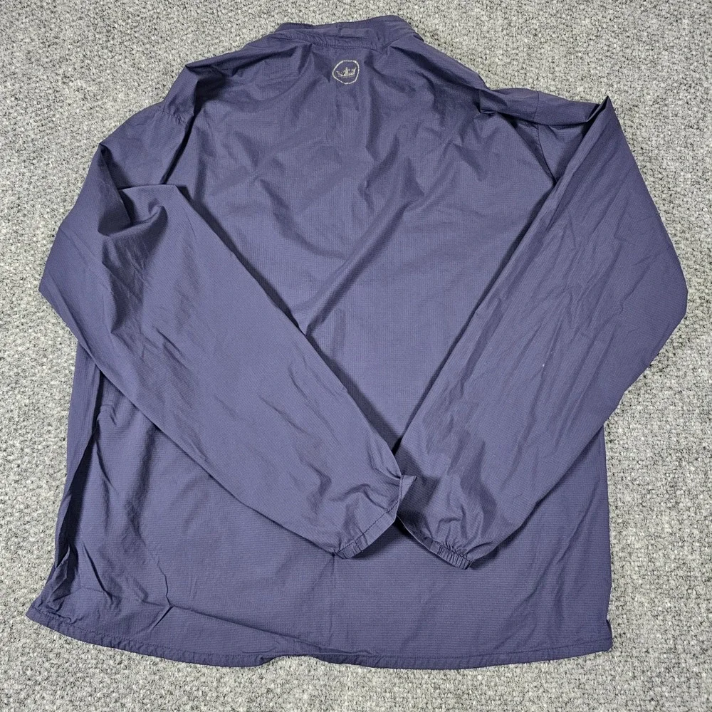 Peter Millar XXL Featherweight Windbreaker Full Zip Jacket Seahorse Logo Blue‎